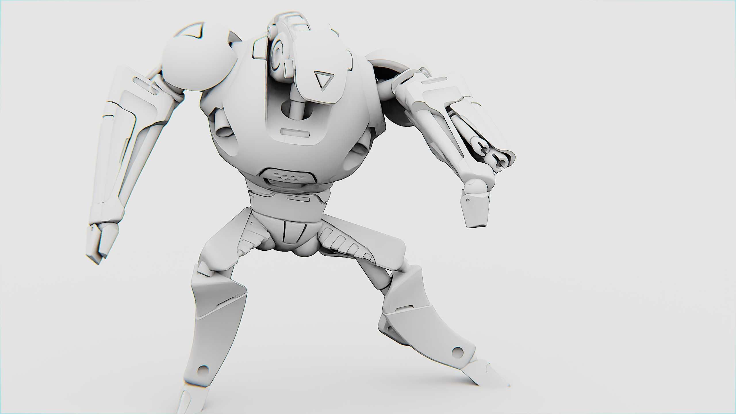 BATTLE DROID AHILOSH  Rigged for Unreal Engine - Unity - MIXAMO 3D model_35