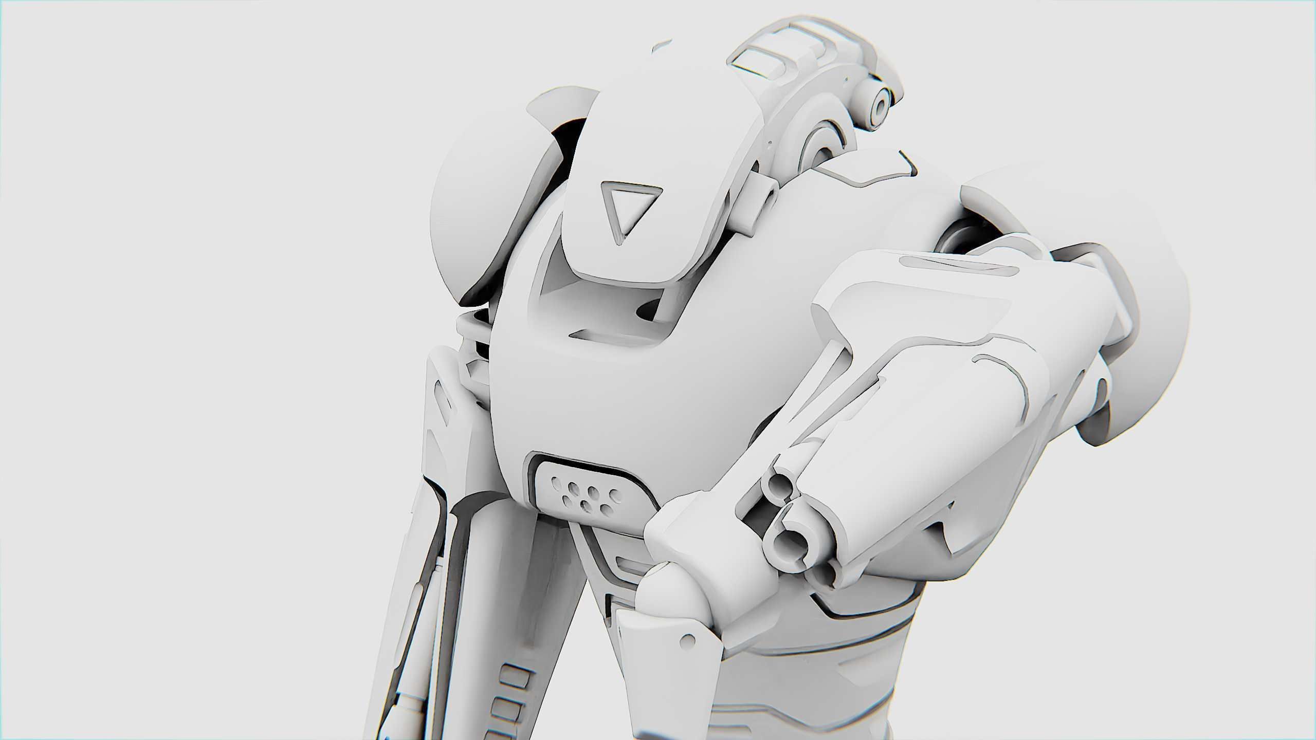 BATTLE DROID AHILOSH  Rigged for Unreal Engine - Unity - MIXAMO 3D model_34