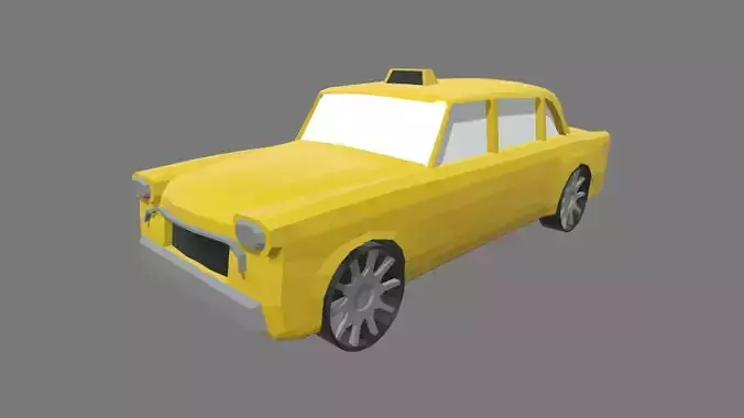 Low Poly Taxi 01