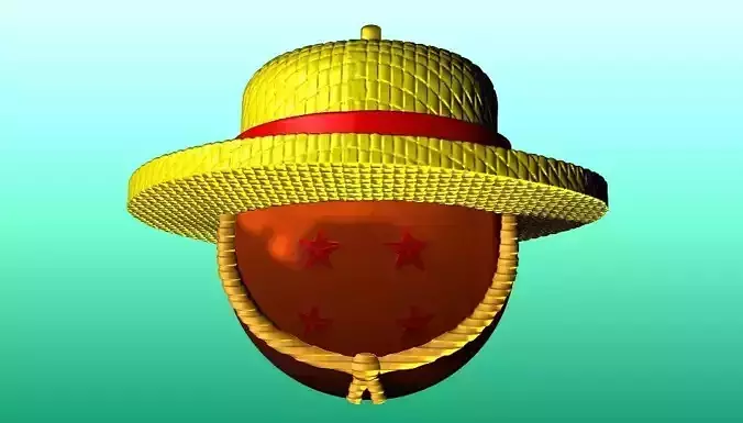 ESFERA SOMBRERO ADORNO DRAGON BALL ONE PIECE LUFFY GOKU 3D print model