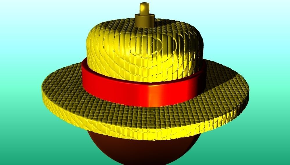 ESFERA SOMBRERO ADORNO DRAGON BALL ONE PIECE LUFFY GOKU 3D print model_3