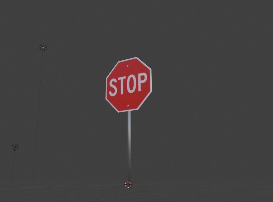Stop Sign model Free low-poly 3D model_5