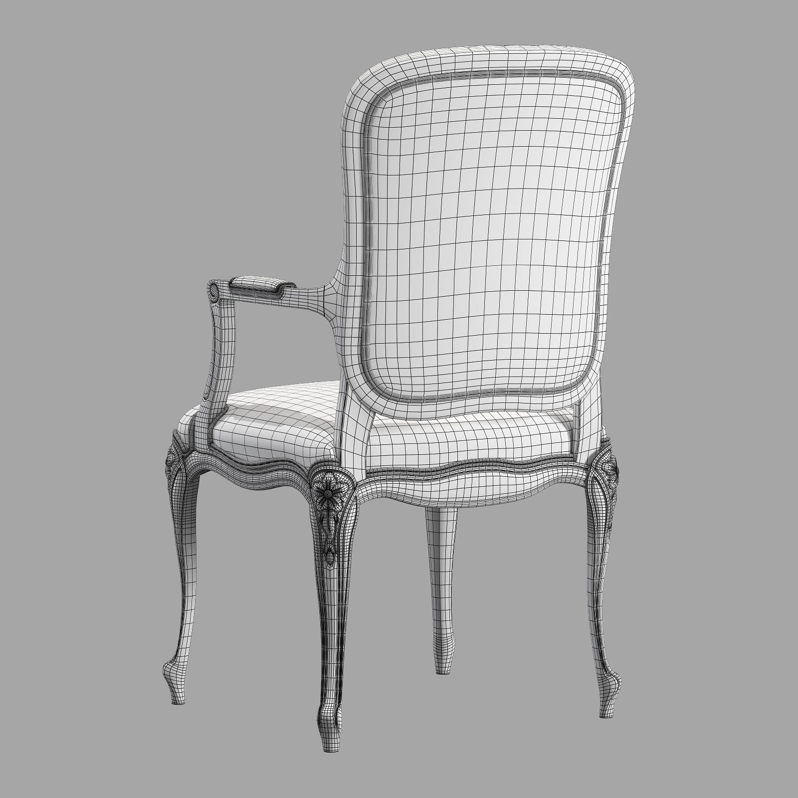 Classic chair 1 3D model_7