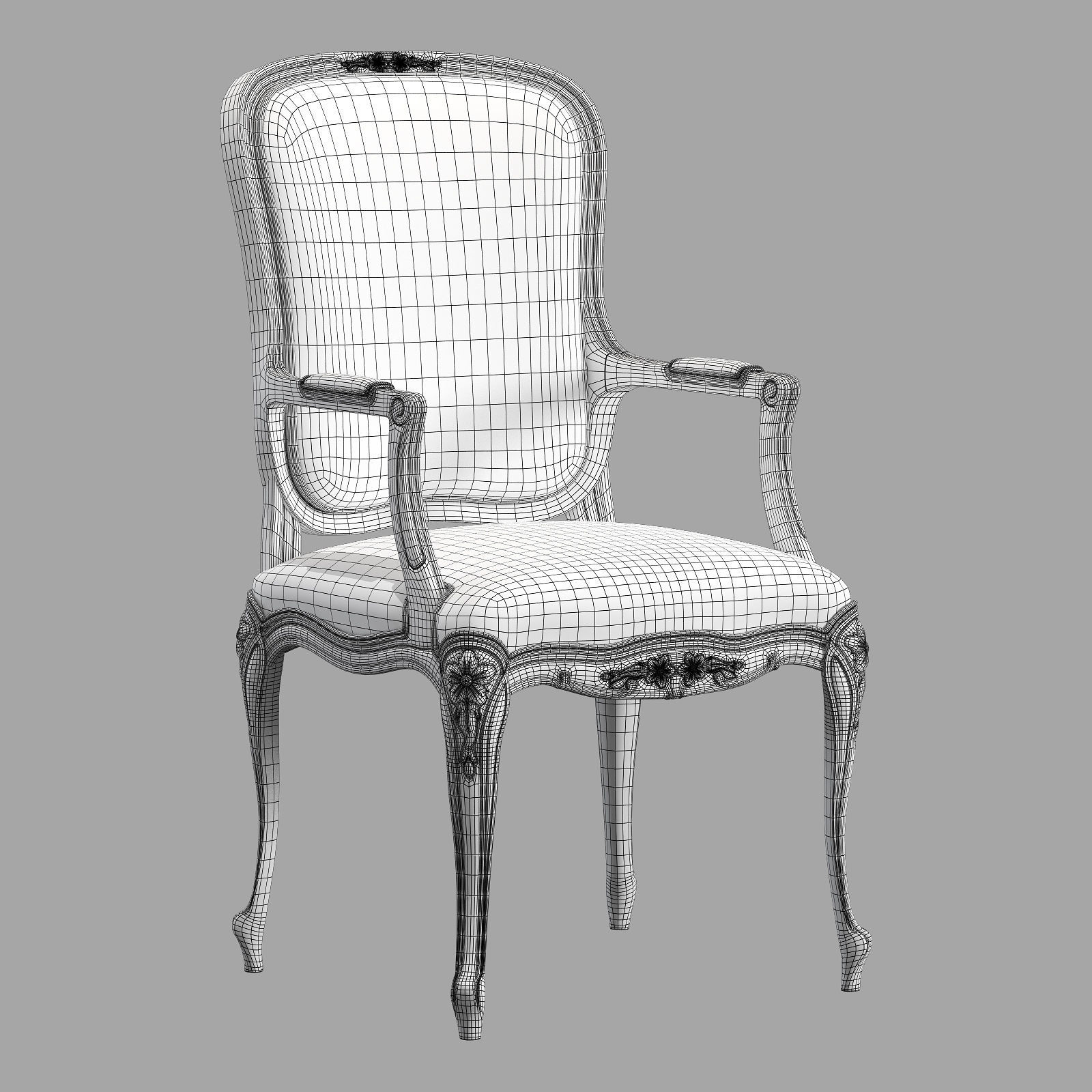 Classic chair 1 3D model_6