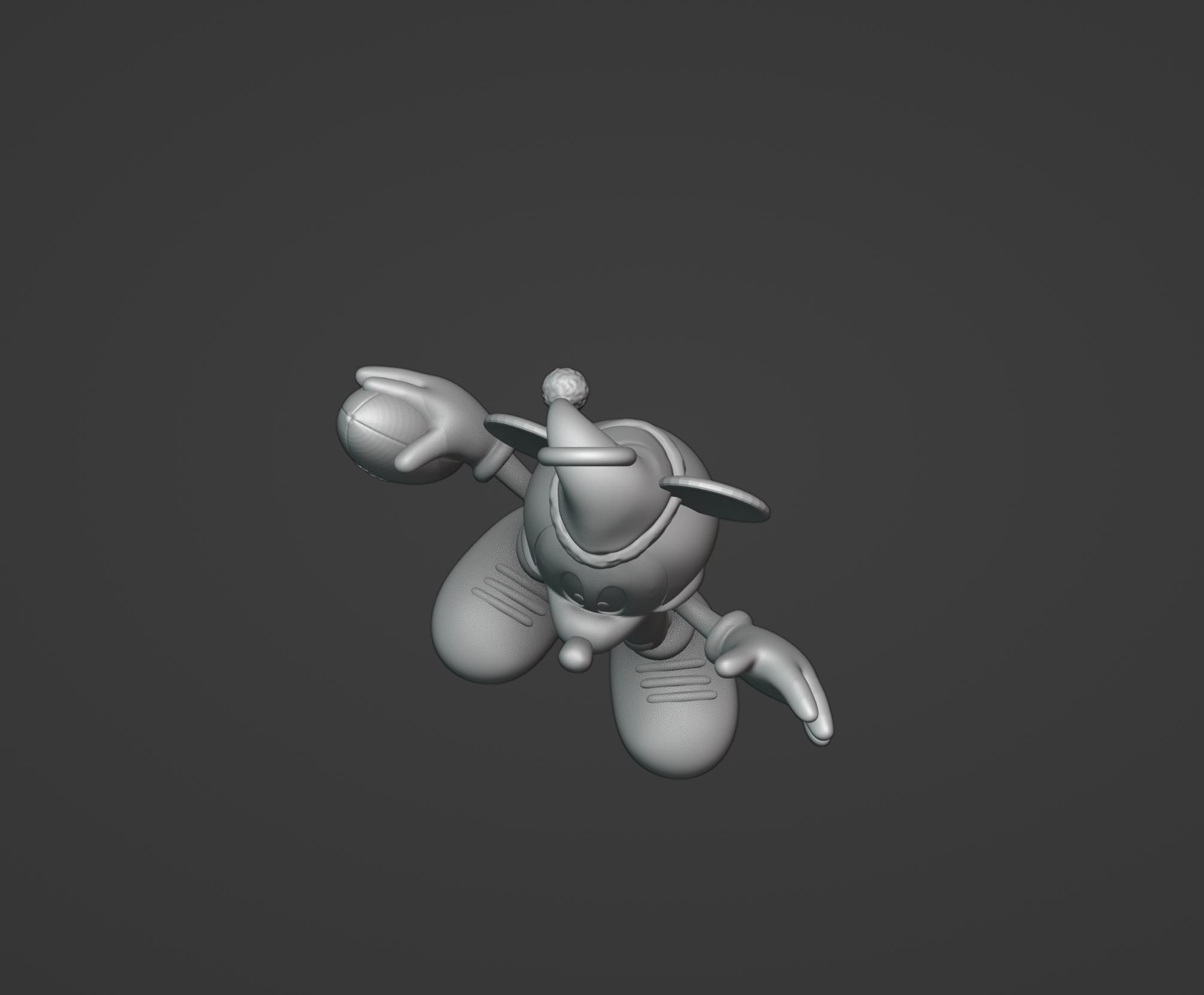 Football Mickey Christmas Ornament 3D print model_5