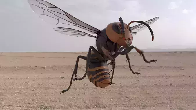 Vespa Mandarinia Rigged 3D model