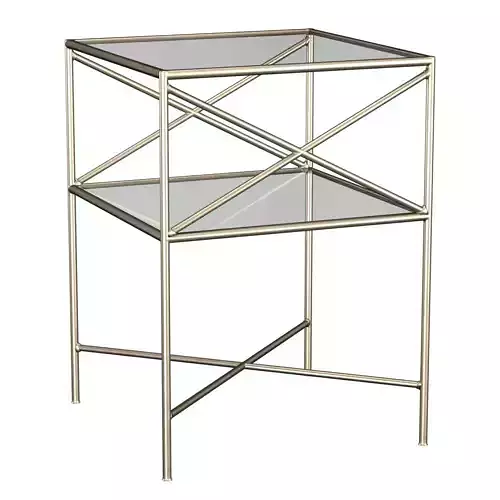 Glass brass End table