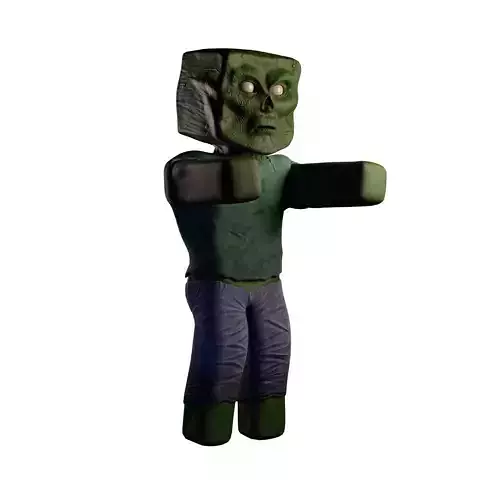 Zombie Minecraft Low-poly 3D model