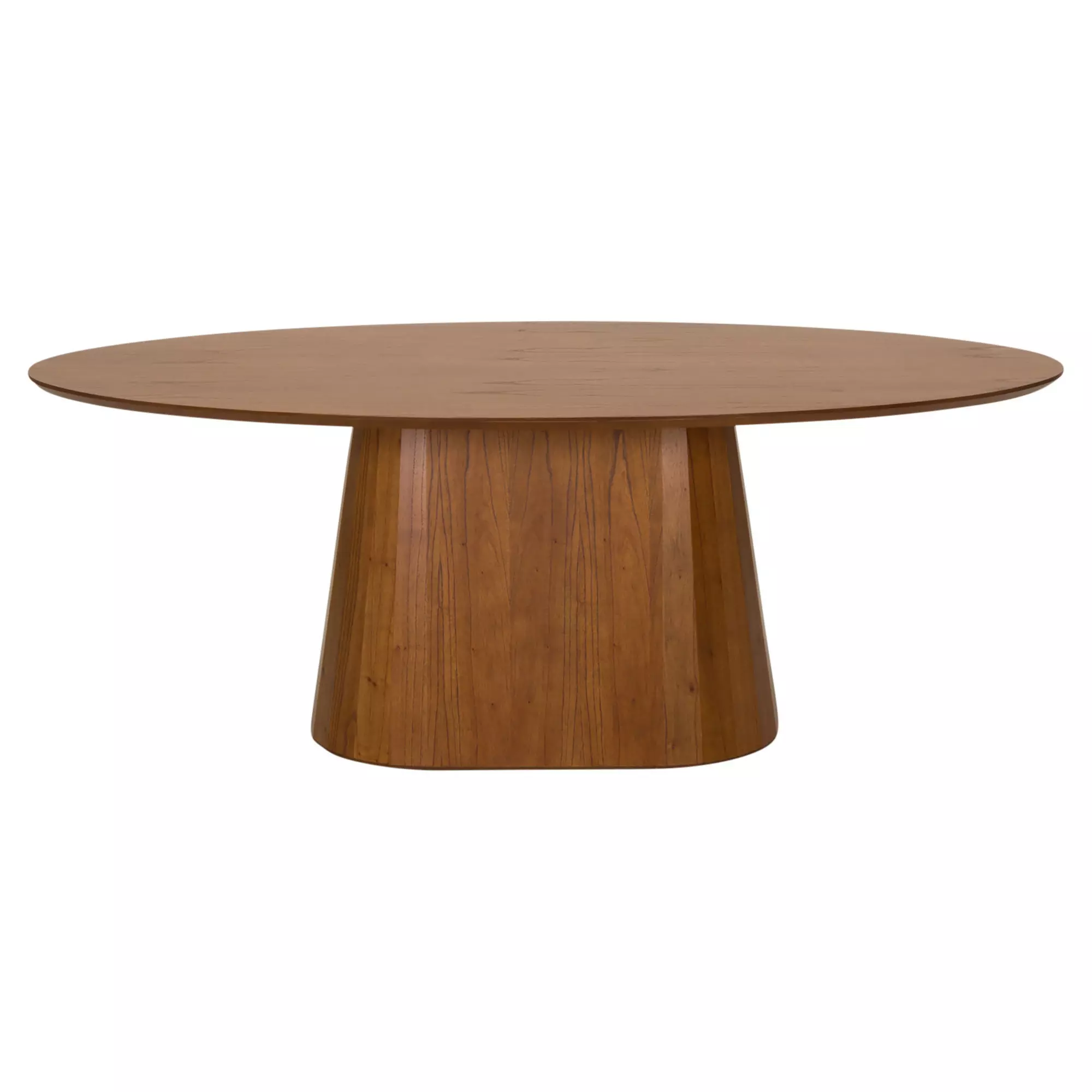 Oval wooden dining table 3D model