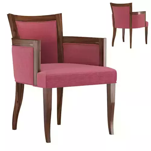 Classic walnut velor chair