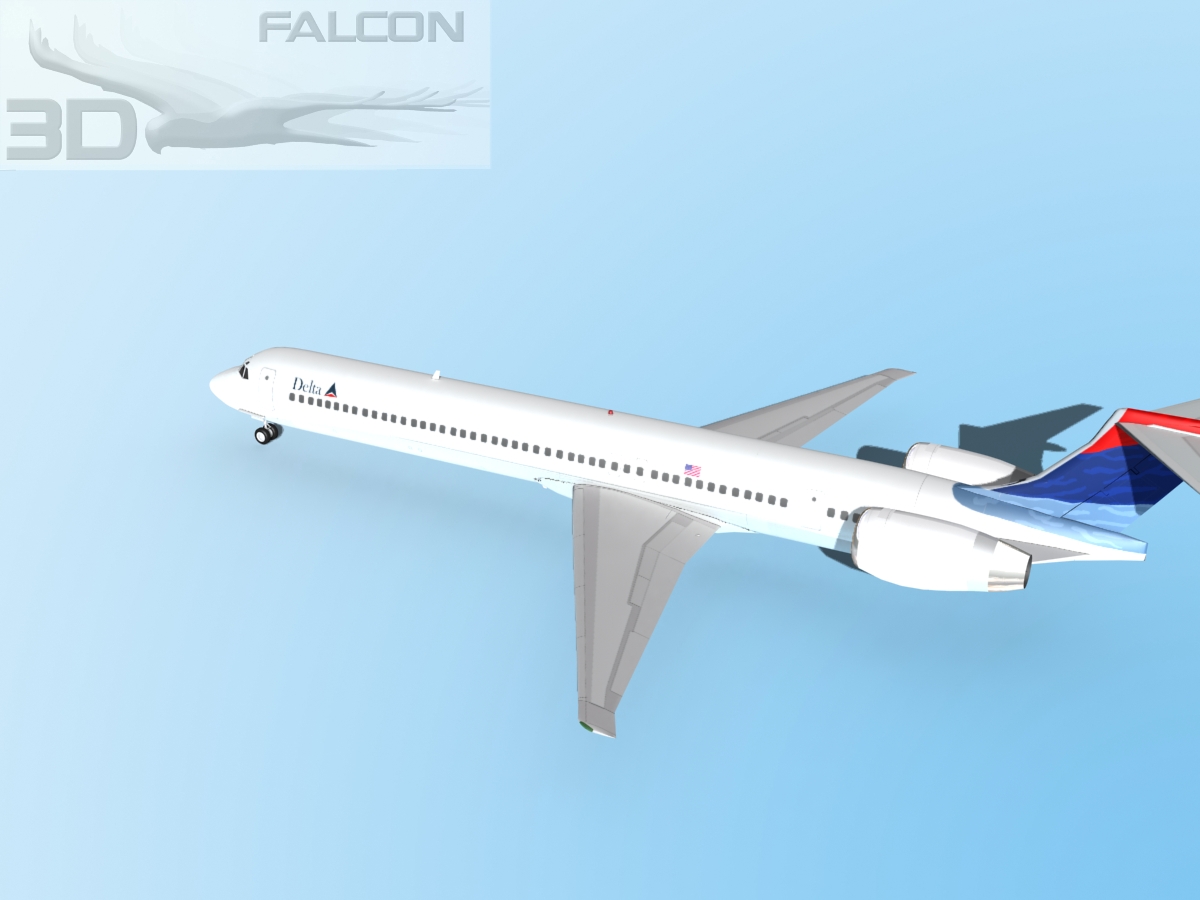 Falcon3D MD-80 Delta 3D model_9