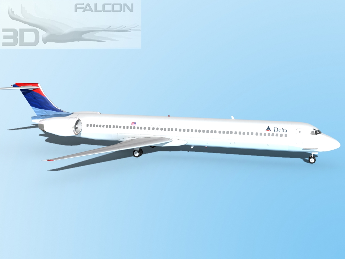 Falcon3D MD-80 Delta 3D model_4
