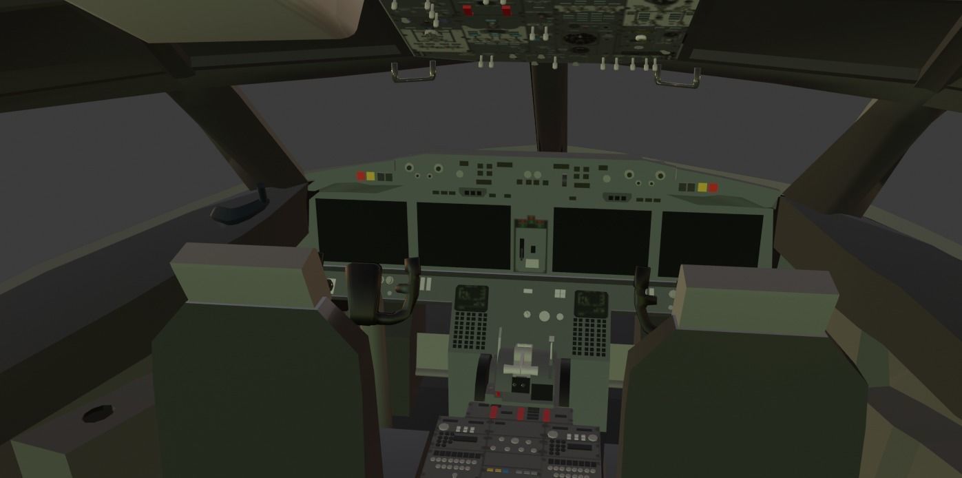 Garuda Indonesia Boeing 737-800 3D Model with cockpit Low-poly 3D model_6