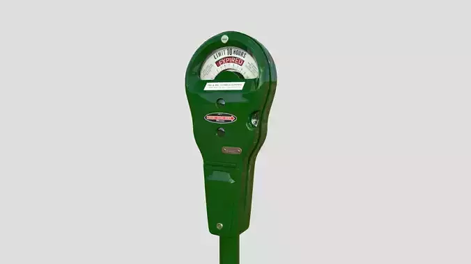 Parking Meter Green