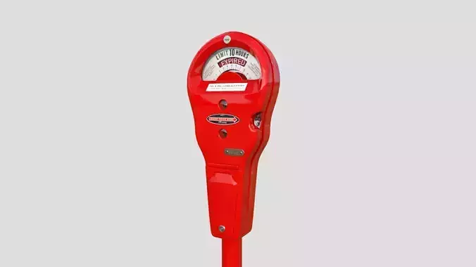 Parking Meter Red