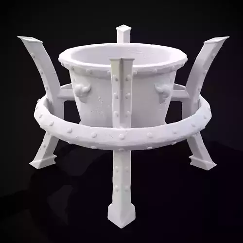 Gothic Iron Cauldron 3D print model