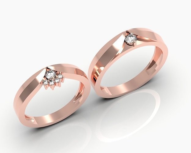 Luxury wedding ring w4 3D print model