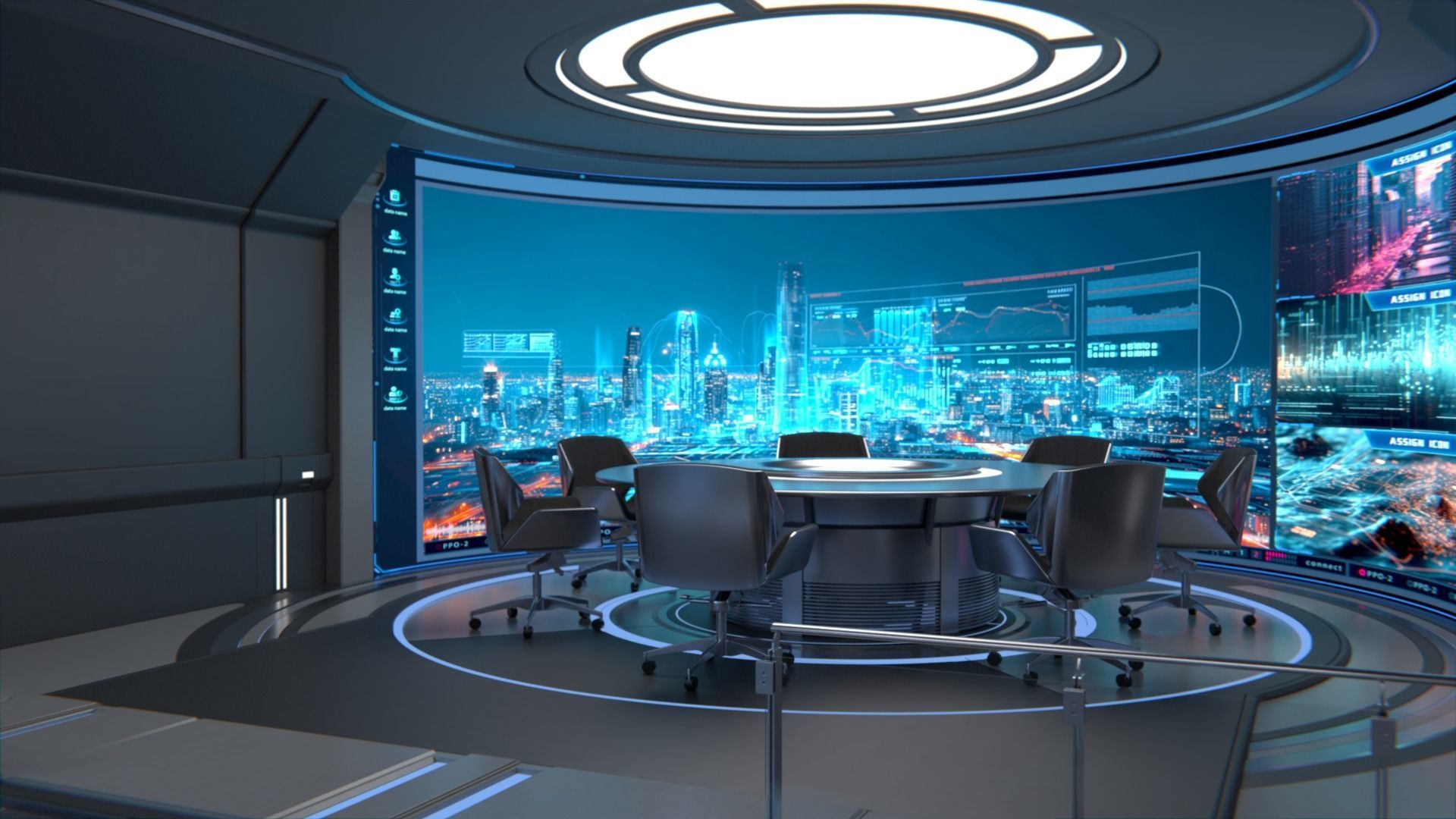 monitoring Center Command Center 3D model_5