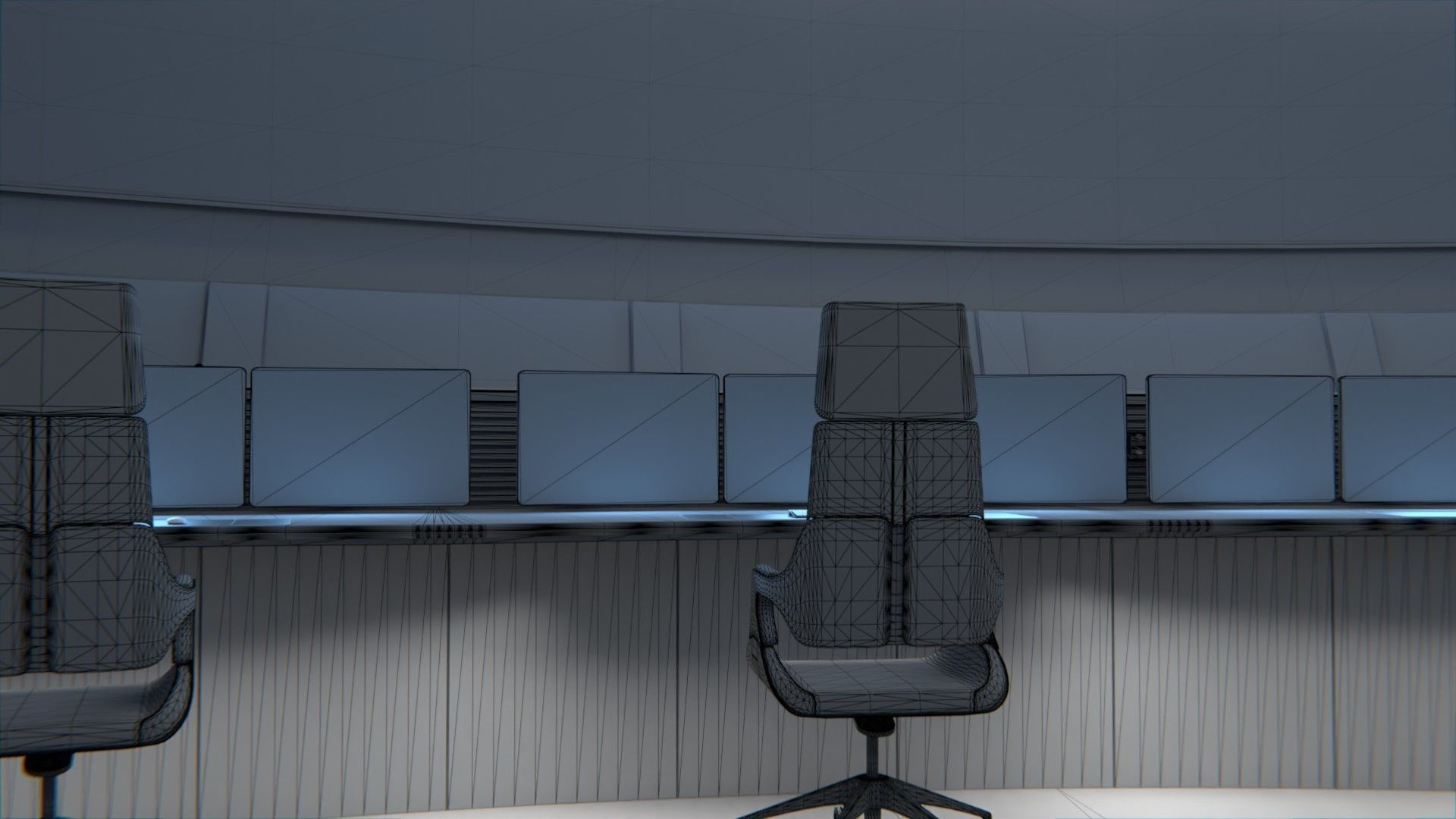 monitoring Center Command Center 3D model_9
