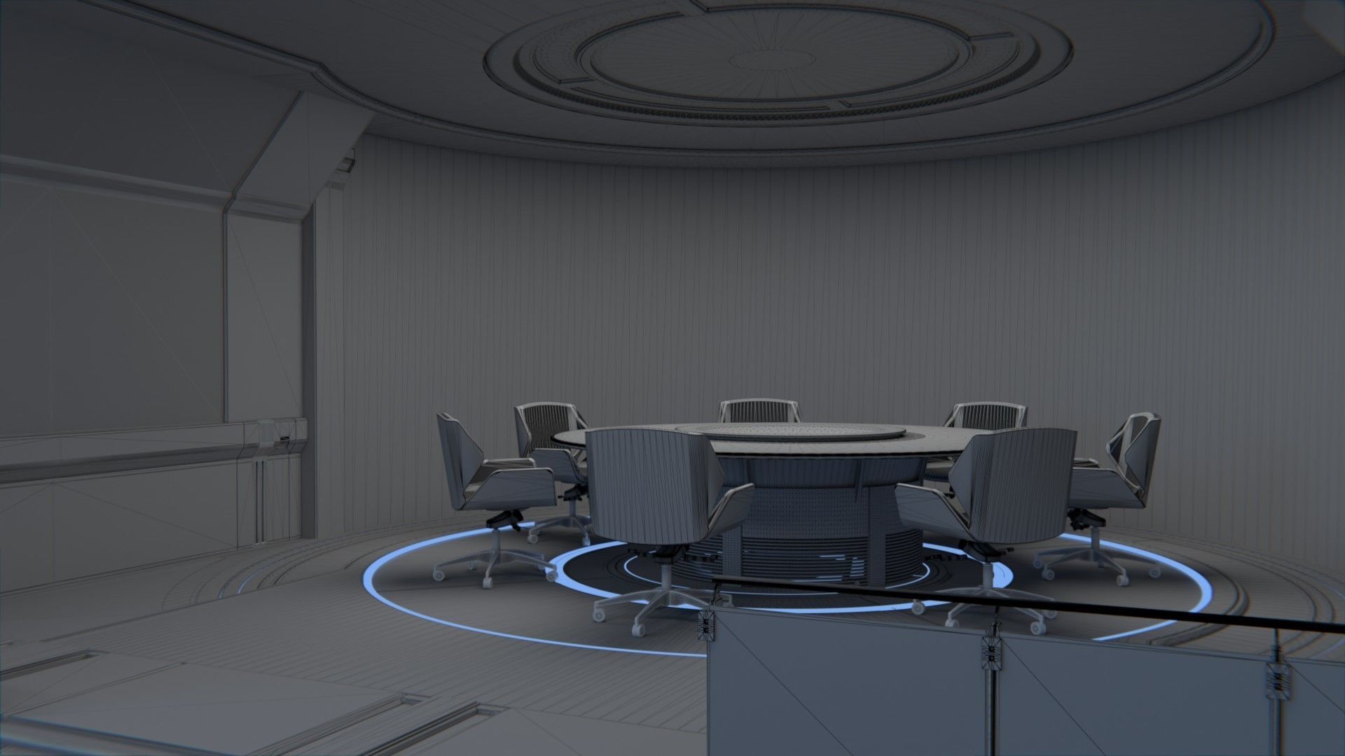 monitoring Center Command Center 3D model_11