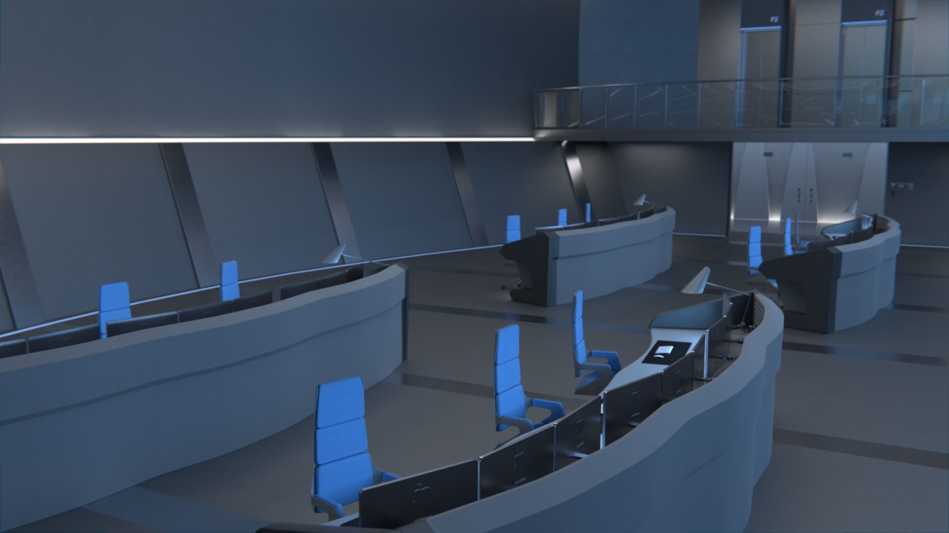 monitoring Center Command Center 3D model_4