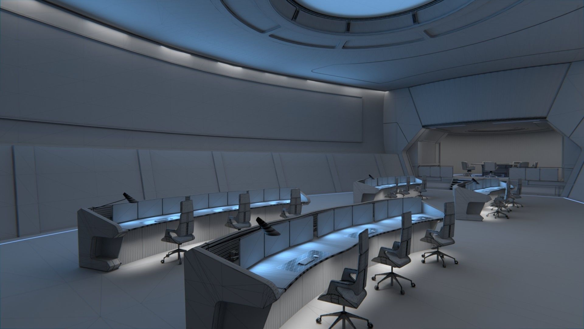 monitoring Center Command Center 3D model_13