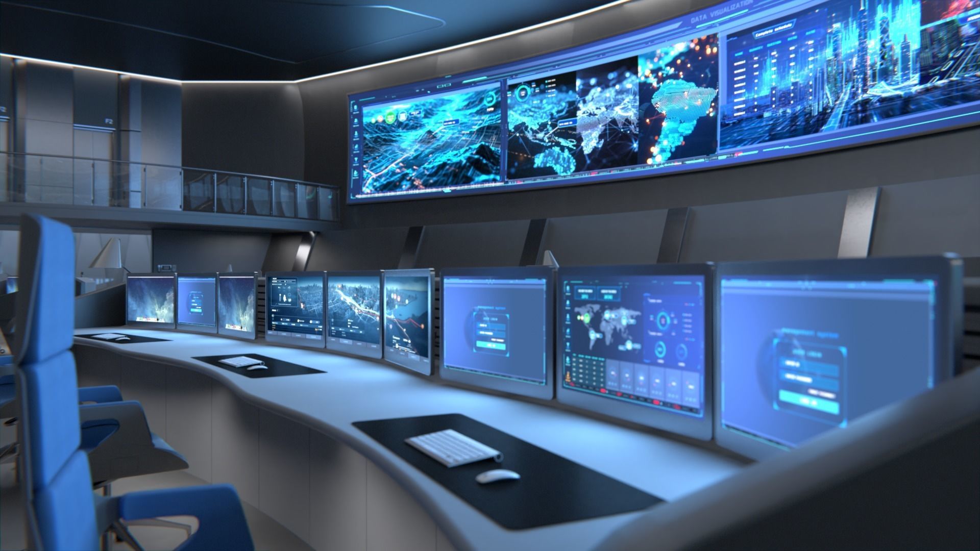 monitoring Center Command Center 3D model_2