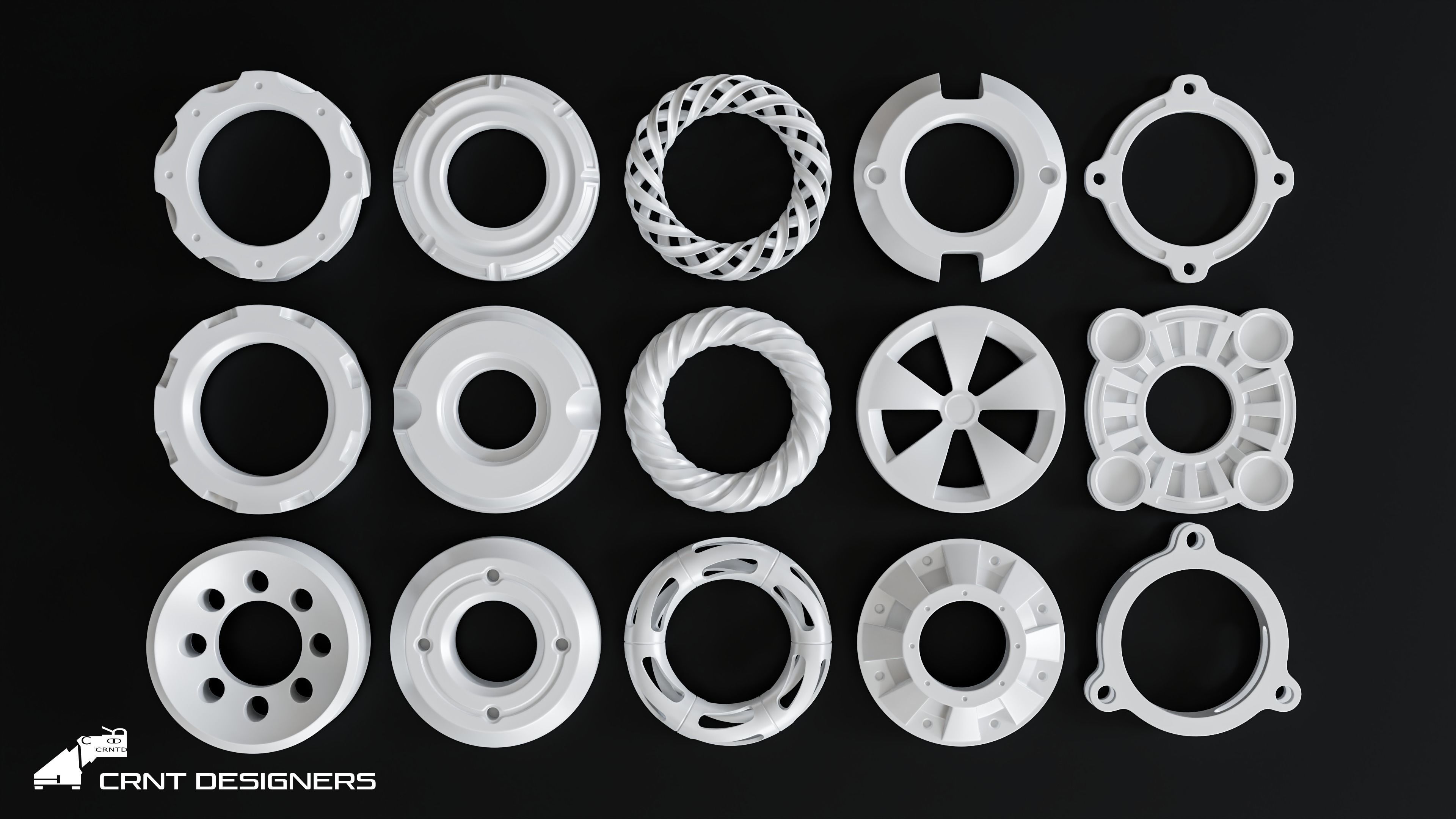 Hard Surface Kitbash Mechanical Gear 3D model_5