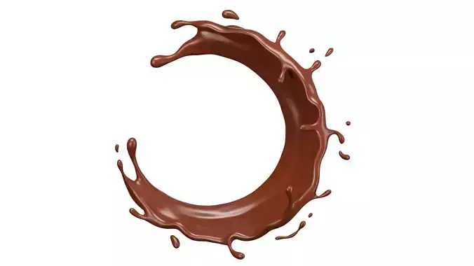 Chocolate Splash liquid 01 3D model