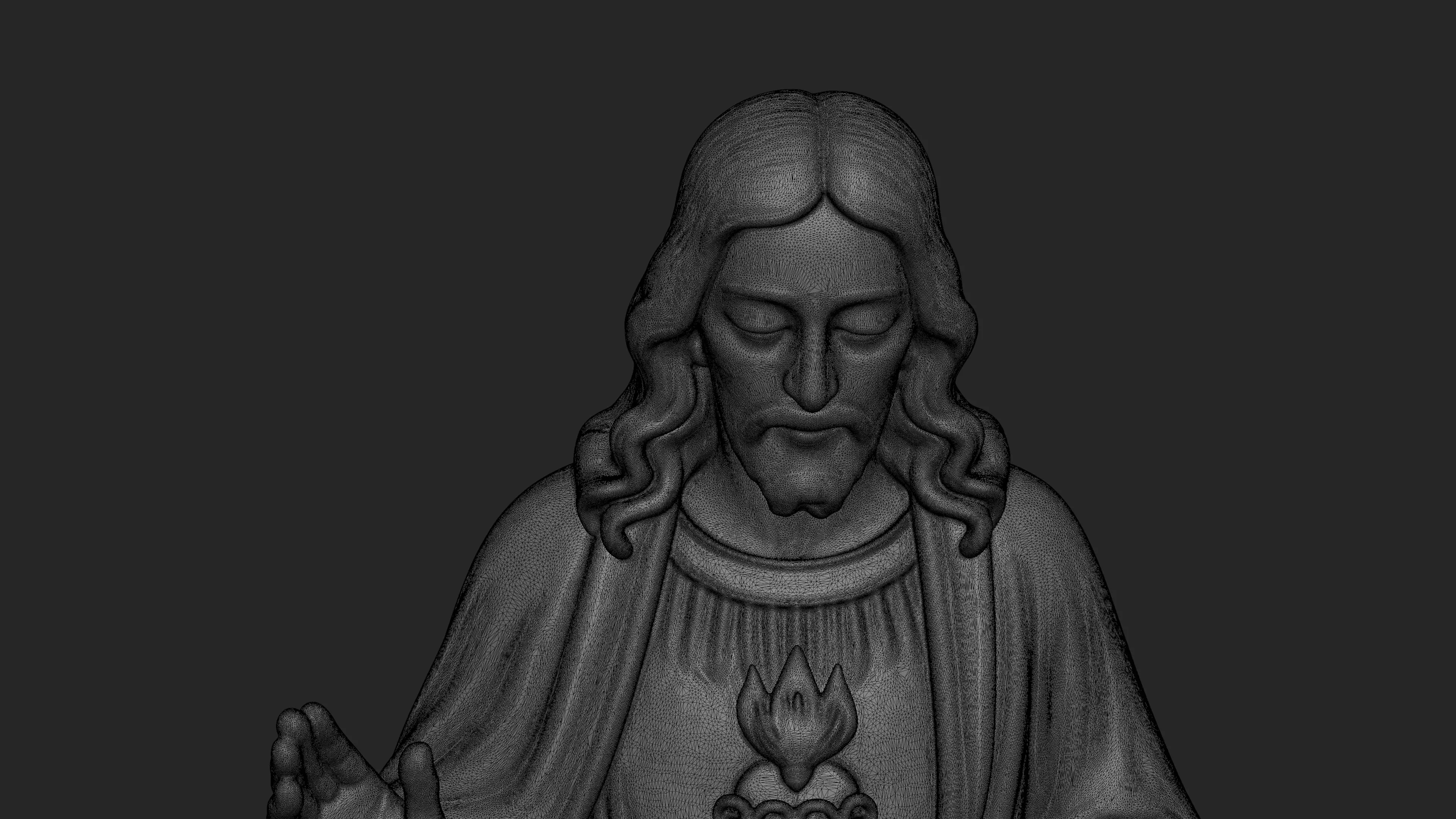 Jesus Red Tunic Sculpture 3D print model_4