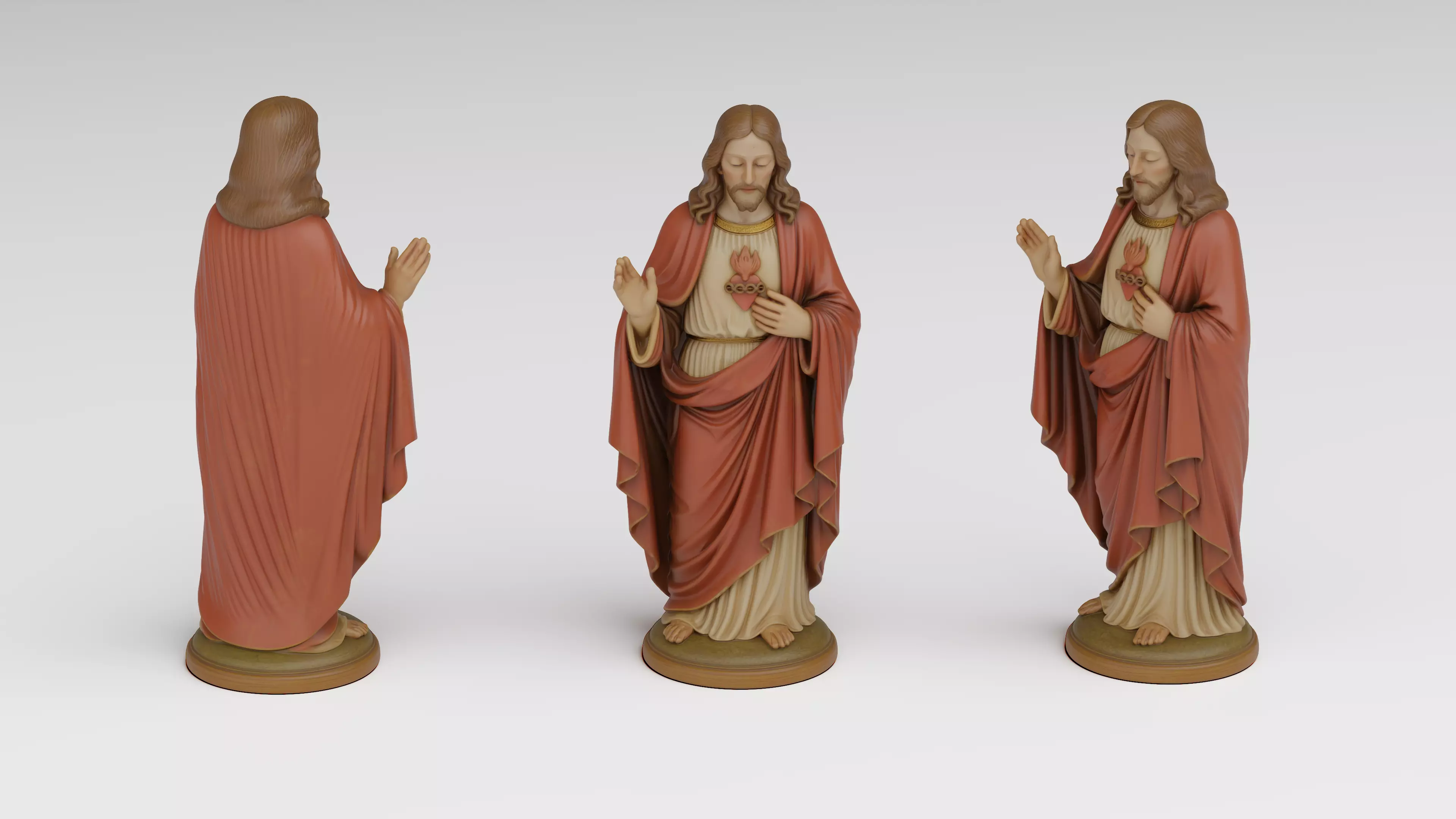 Jesus Red Tunic Sculpture 3D print model_0