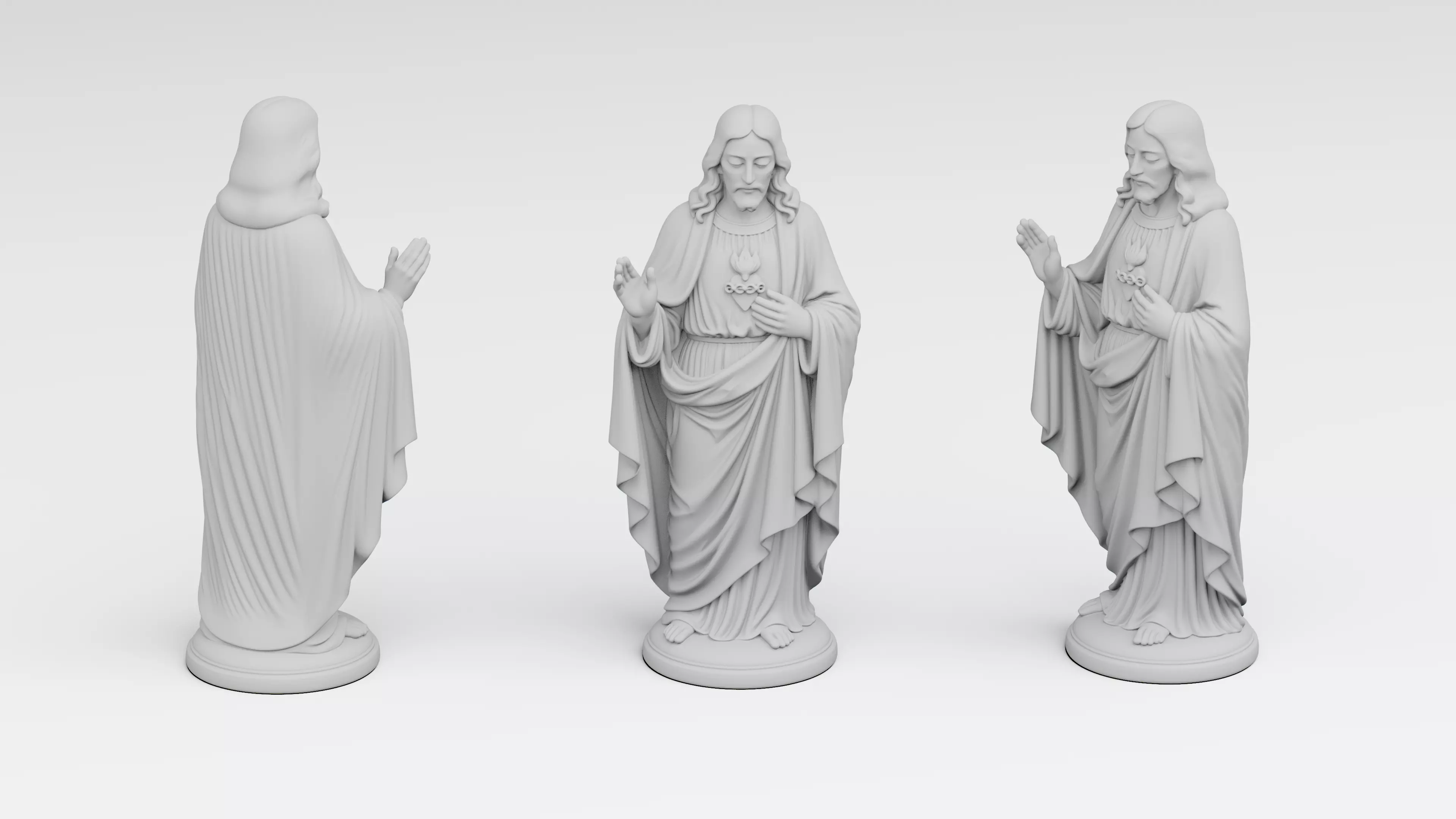 Jesus Red Tunic Sculpture 3D print model_1
