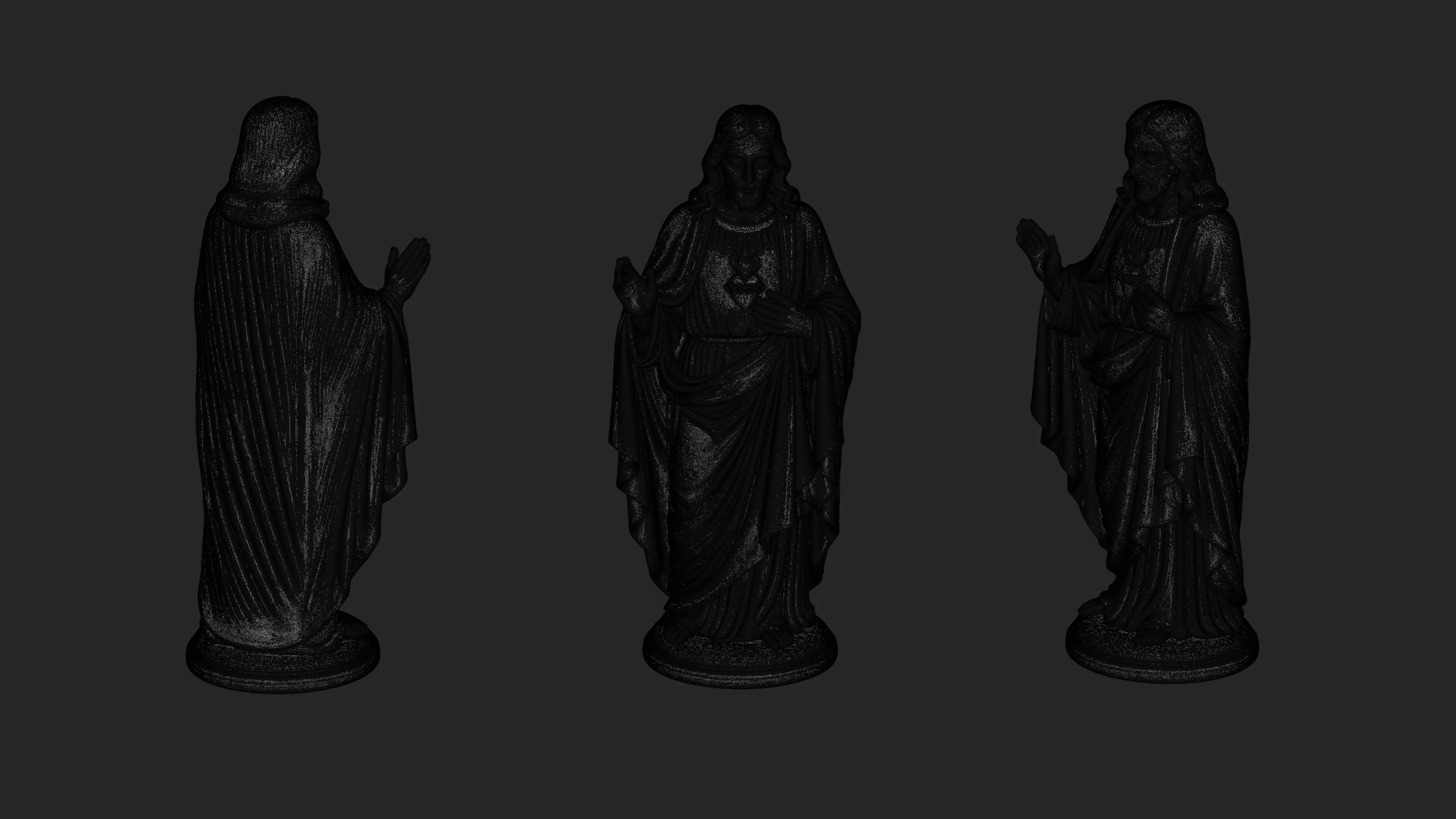 Jesus Red Tunic Sculpture 3D print model_3