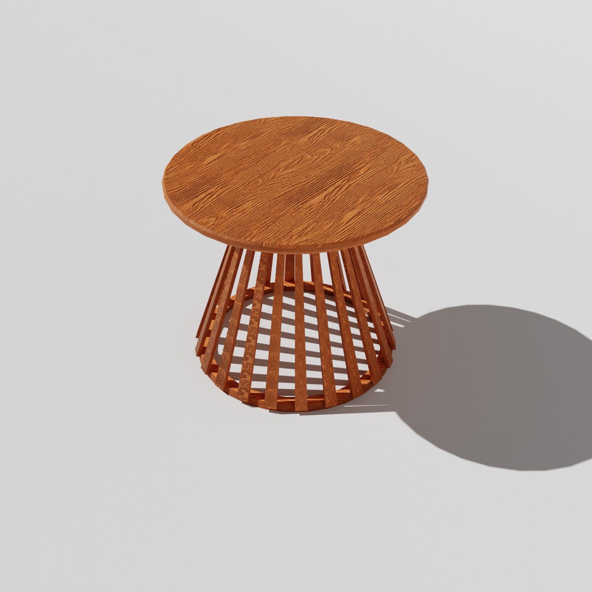 Round Center Table with Circular Base Free 3D model_4