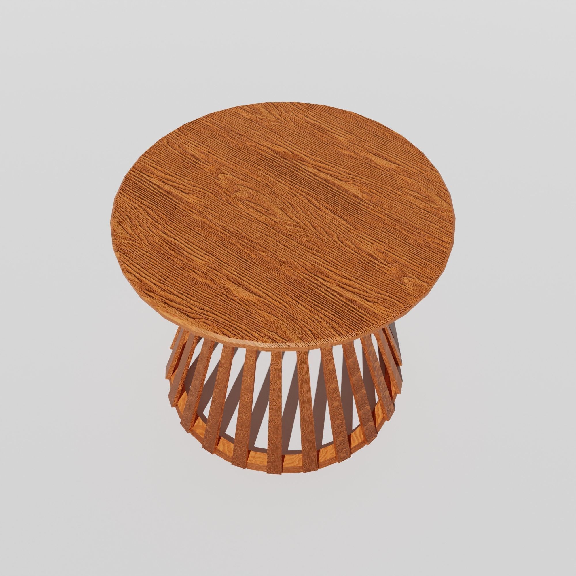 Round Center Table with Circular Base Free 3D model_3
