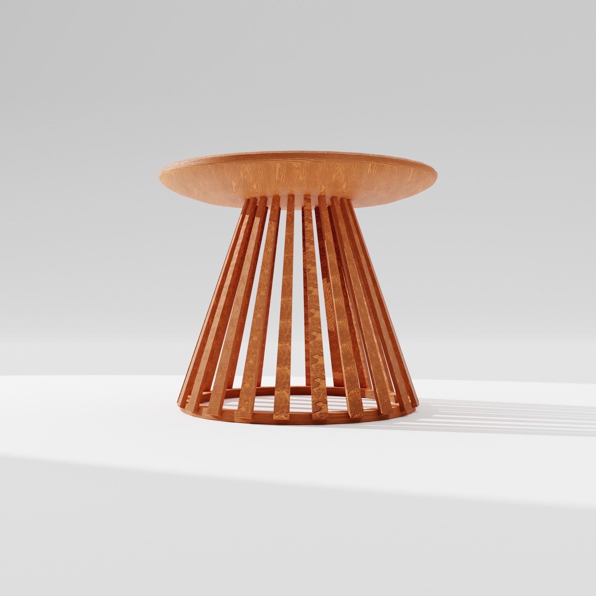 Round Center Table with Circular Base Free 3D model_1