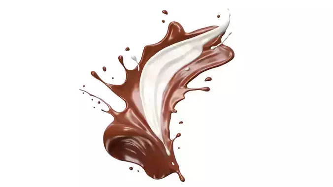 Chocolate Splash liquid 03 3D model