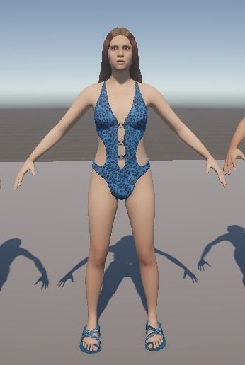 Beach Characters Pack - 30 Rigged Humanoid Models Low-poly 3D model_10