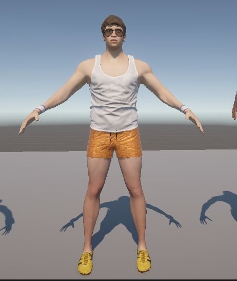 Beach Characters Pack - 30 Rigged Humanoid Models Low-poly 3D model_9