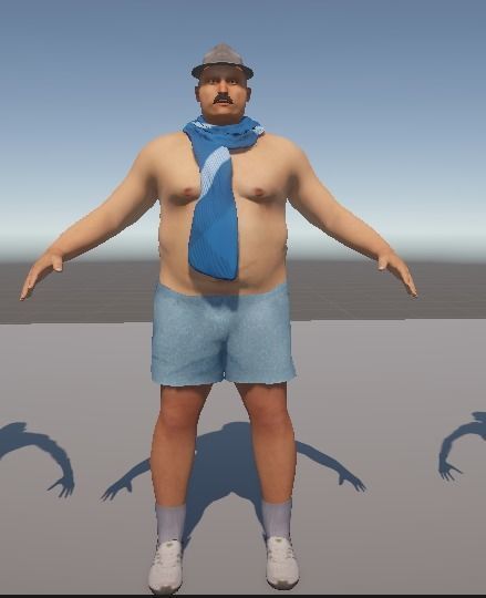 Beach Characters Pack - 30 Rigged Humanoid Models Low-poly 3D model_8