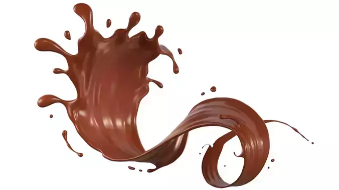 Chocolate Splash liquid 04 3D model