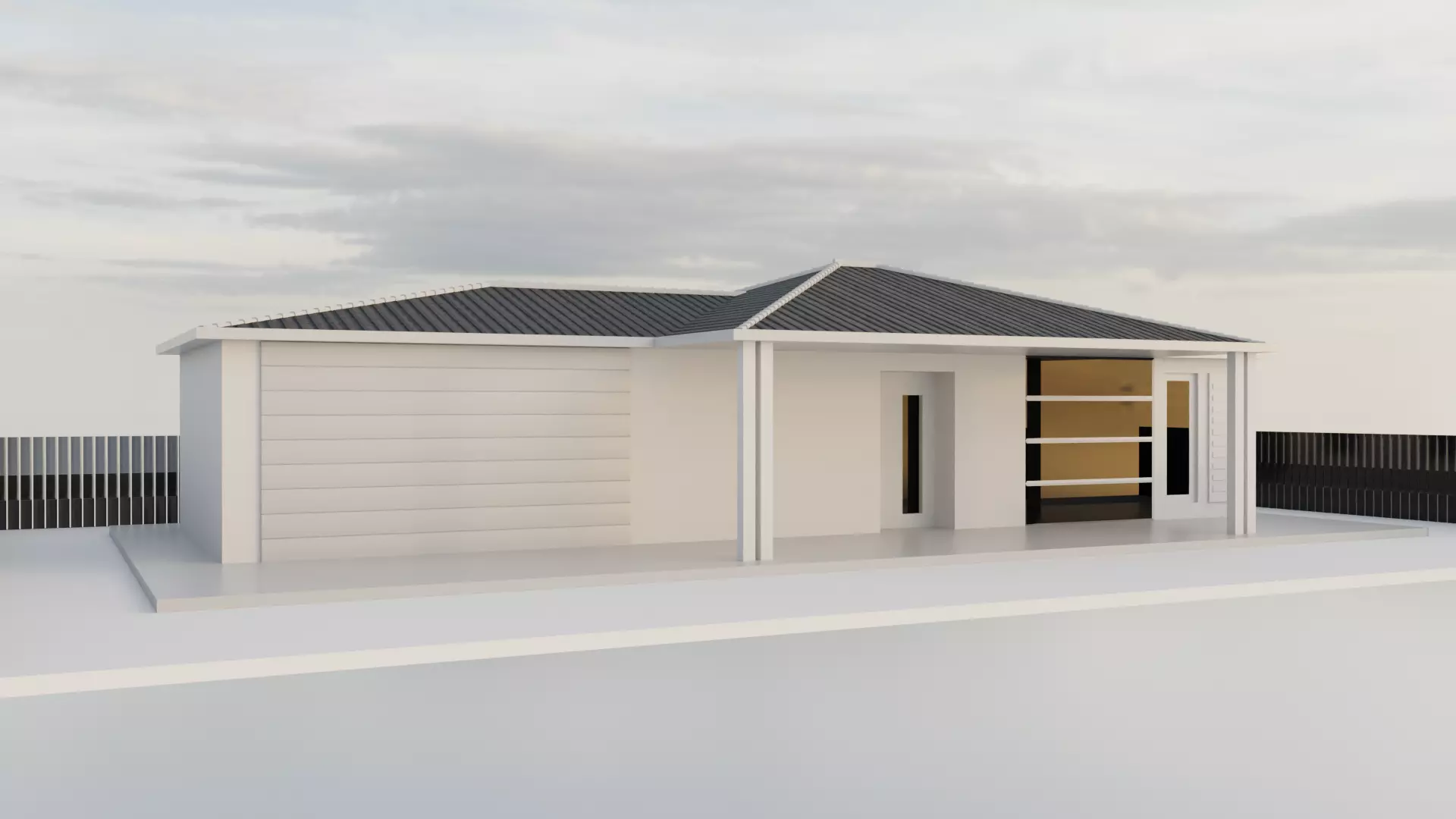 Australian House 01 3D Model with PBR Texture Low-poly 3D model
