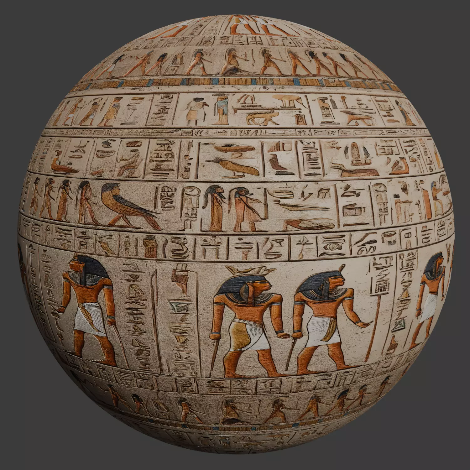 Ancient Egypt Hieroglyphs - VOL 1 - 3 Seamless PBR Texture
