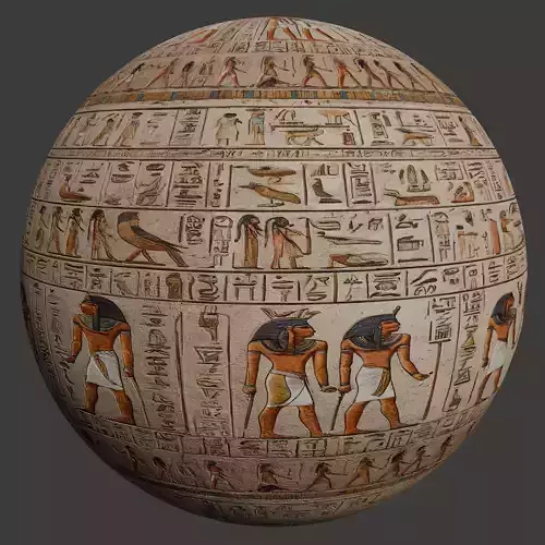 Ancient Egypt Hieroglyphs  - VOL 1 - 3 Seamless PBR Texture