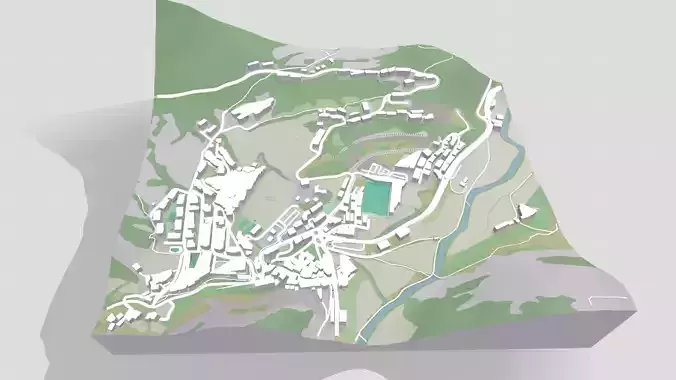 Cityscape Of Ordino In Andorra