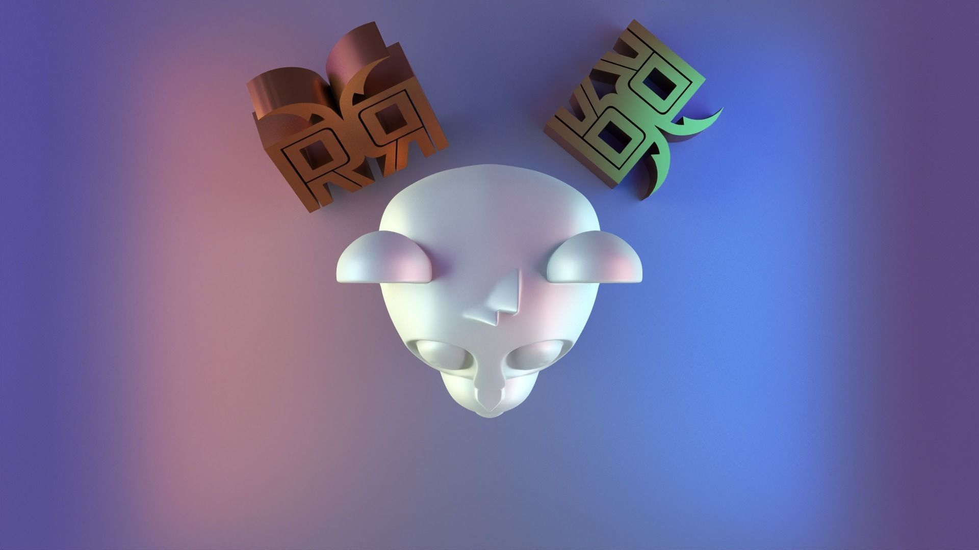 Standing fantasy man statue 3D print model_5