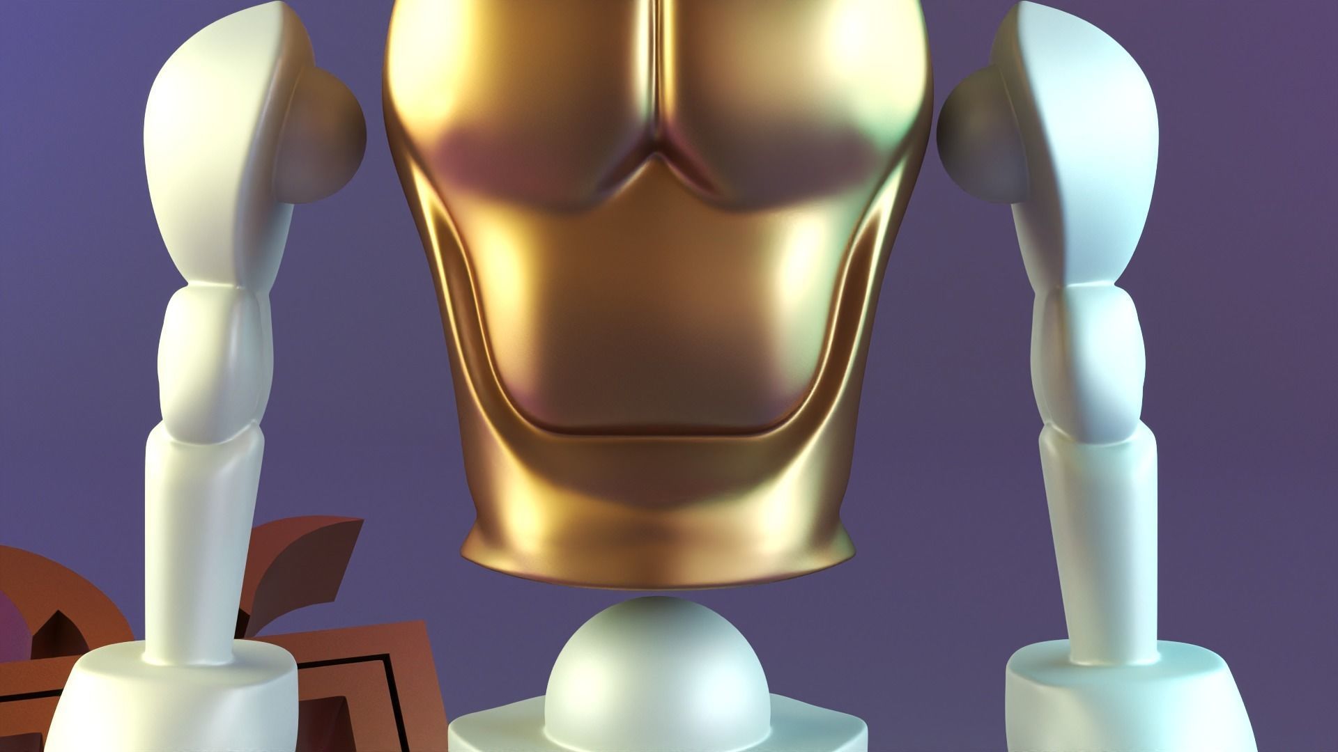 Standing fantasy man statue 3D print model_10