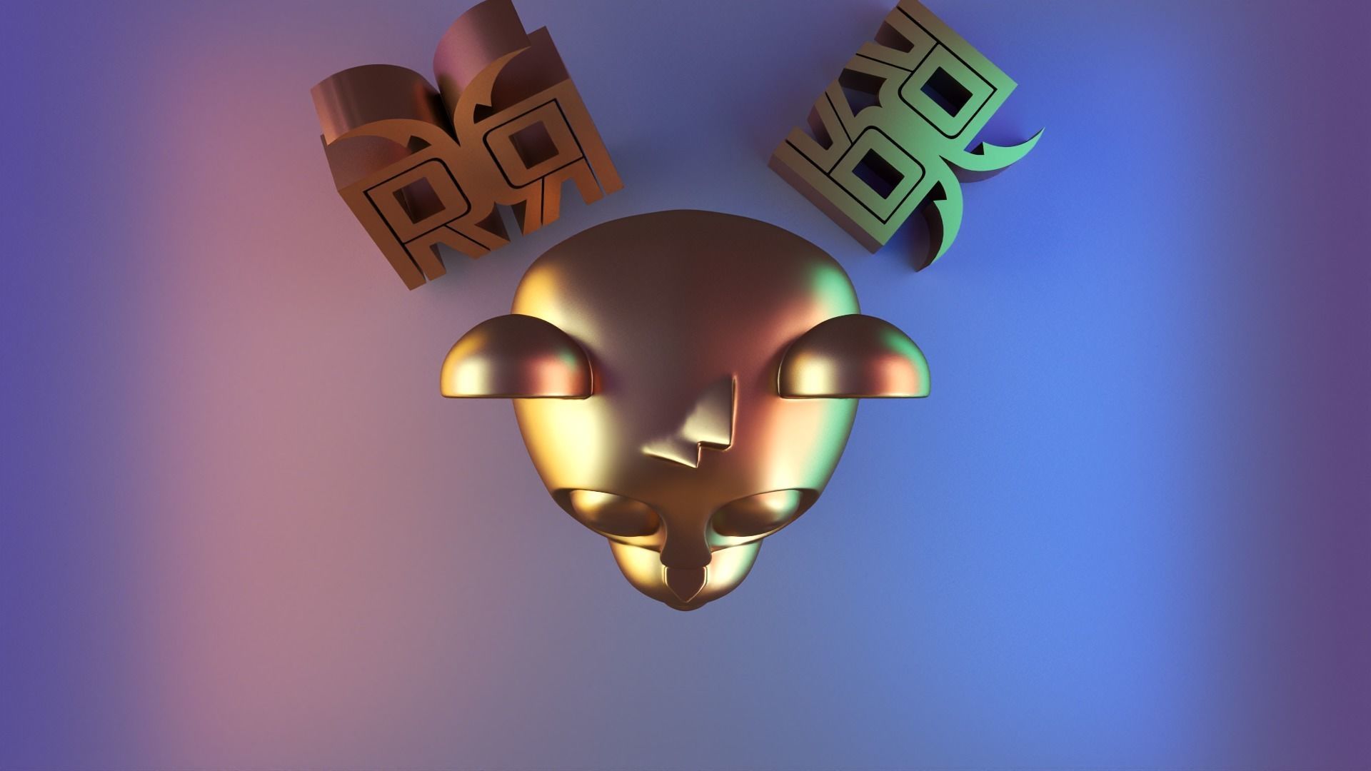 Standing fantasy man statue 3D print model_4