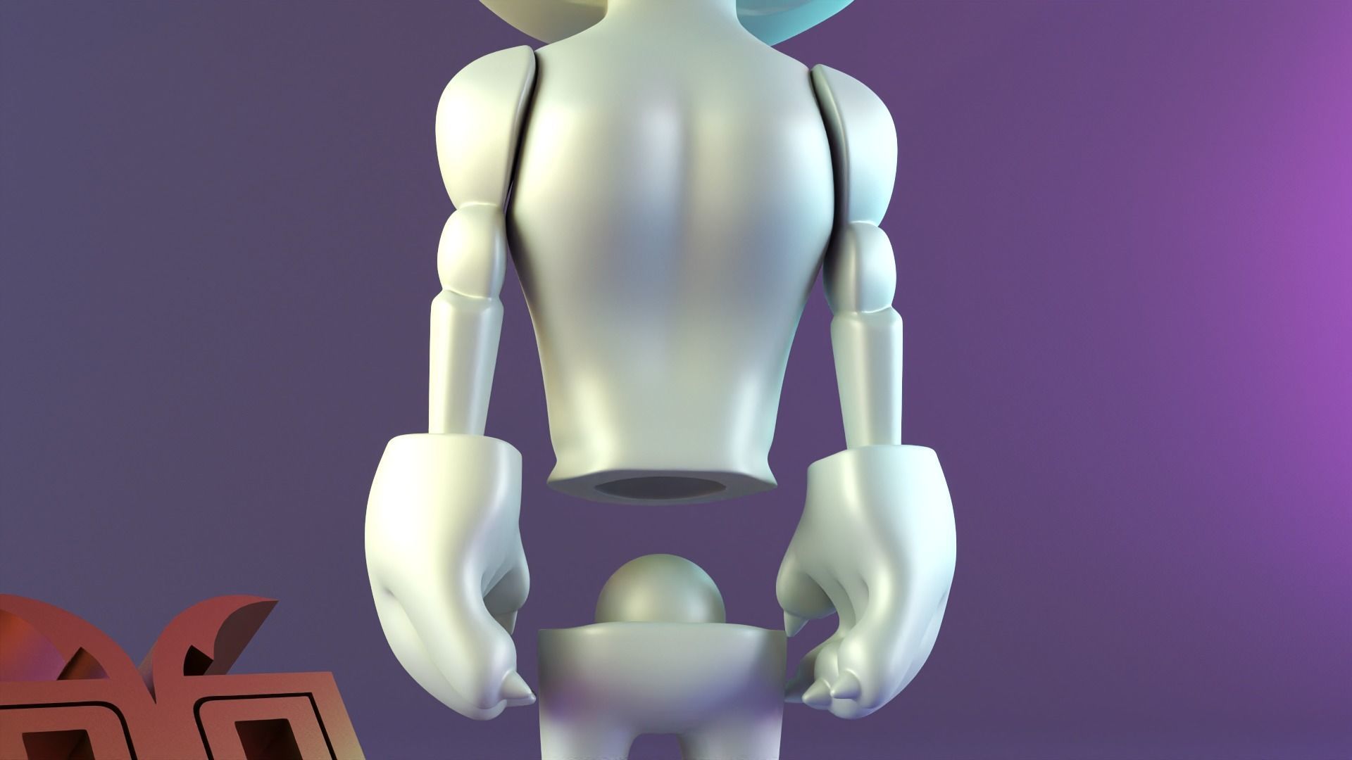 Standing fantasy man statue 3D print model_3