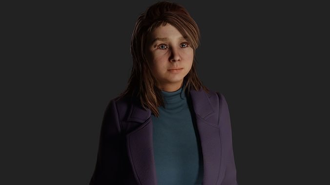 Graceful Stroll Young woman in everyday life 3D model